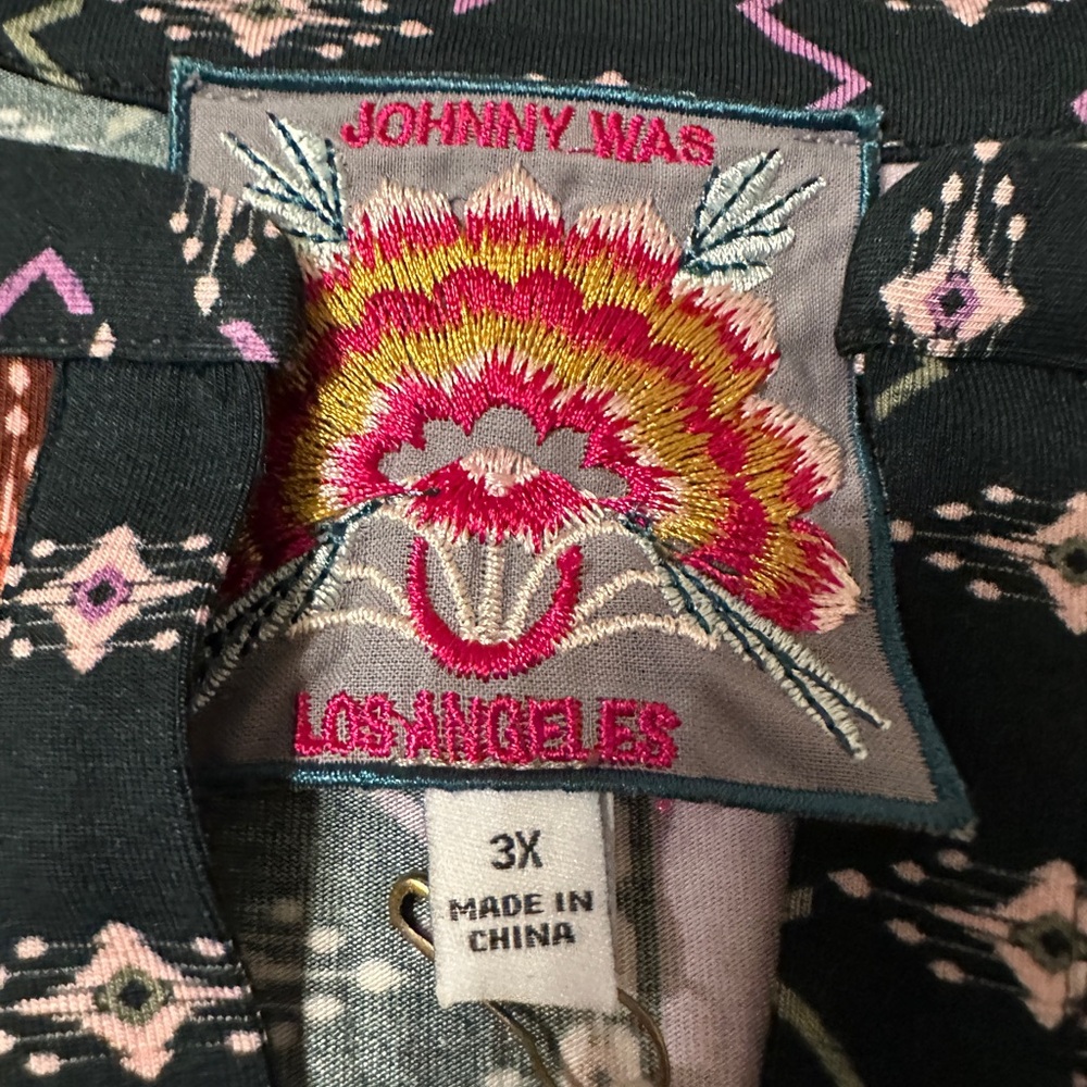 Johnny Was Multicolor Patchwork Blouse - image 9